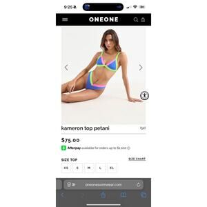 Oneone swimwear Kameron top and Jesse bikini bottom set new with tags